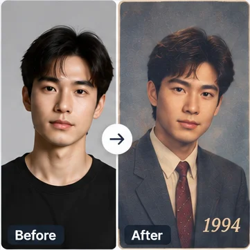 用 AI 把人像变成真实的 90 年代毕业照