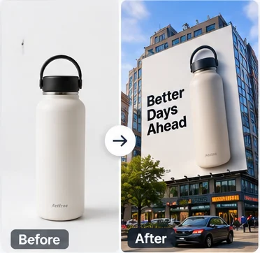 用 AI 把产品变成城市中央的巨型超现实广告装置