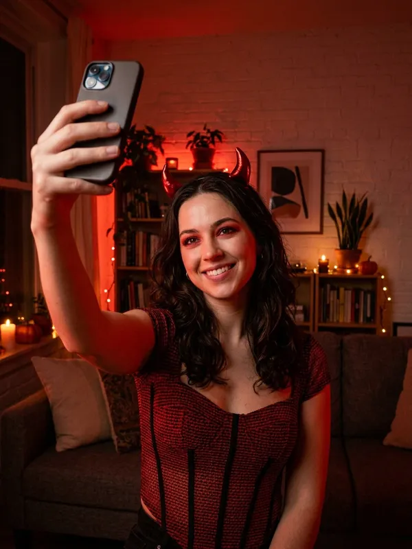 AI devil Halloween costume generated from a selfie