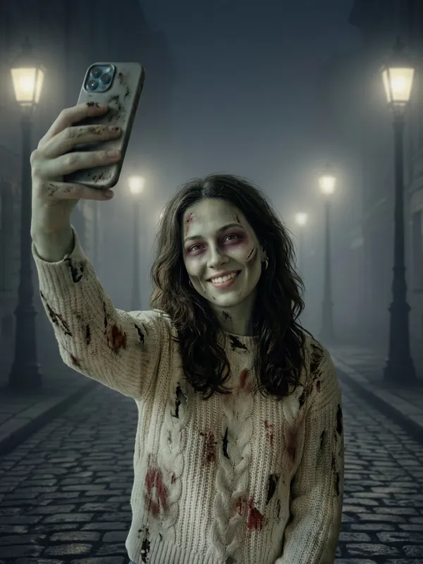 AI zombie Halloween costume generated from a selfie